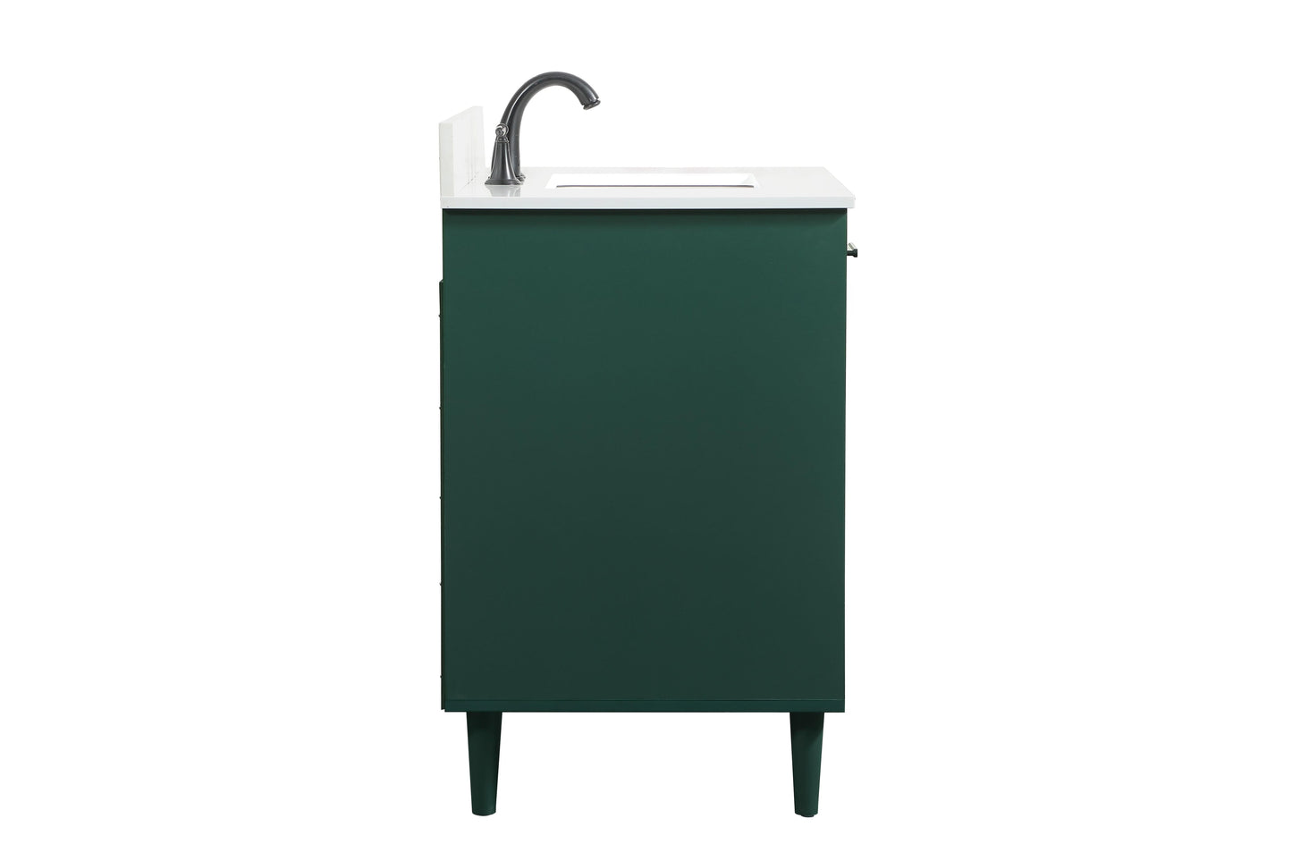 36 inch Bathroom Vanity in Green with backsplash