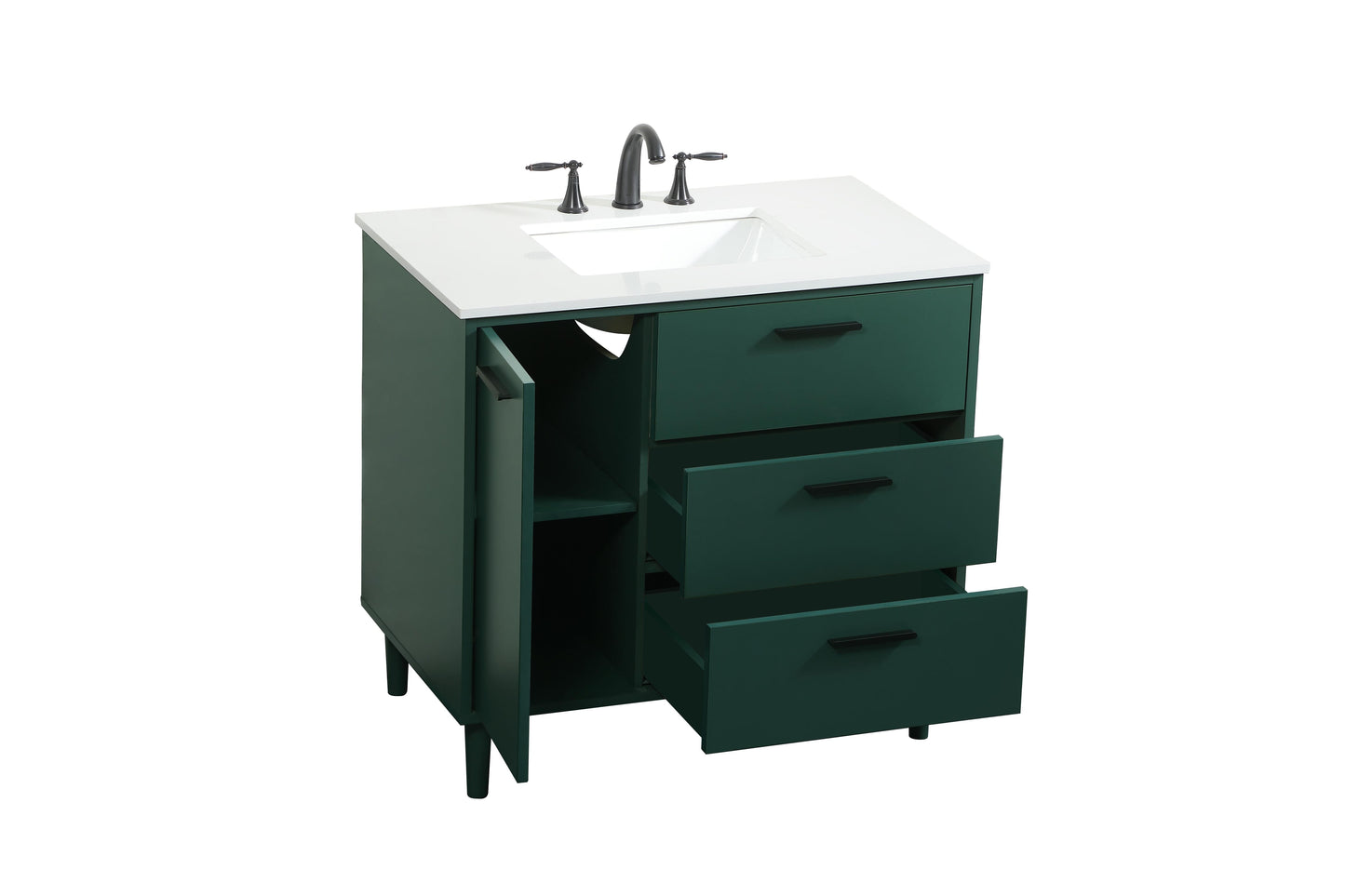 36 inch Bathroom Vanity in Green