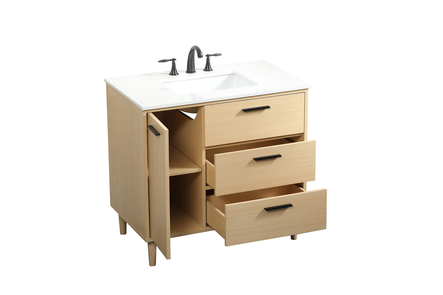 36 inch Bathroom Vanity in Maple