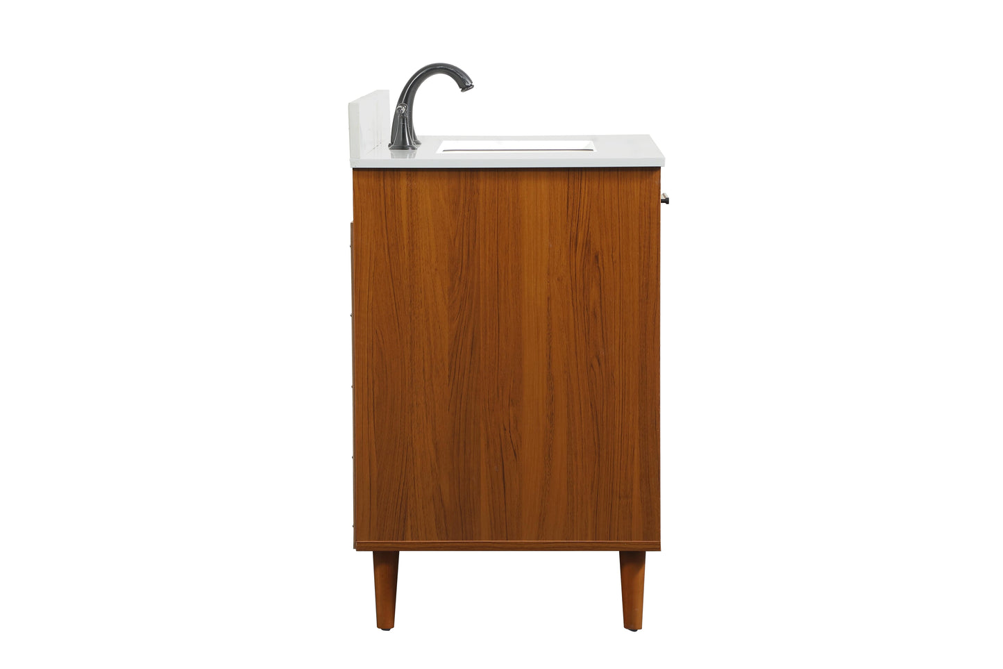 36 inch Bathroom Vanity in Teak with backsplash