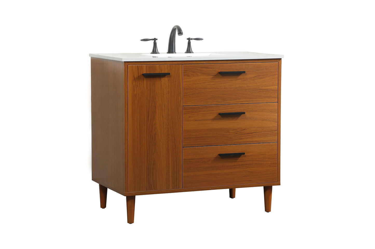 36 inch Bathroom Vanity in Teak