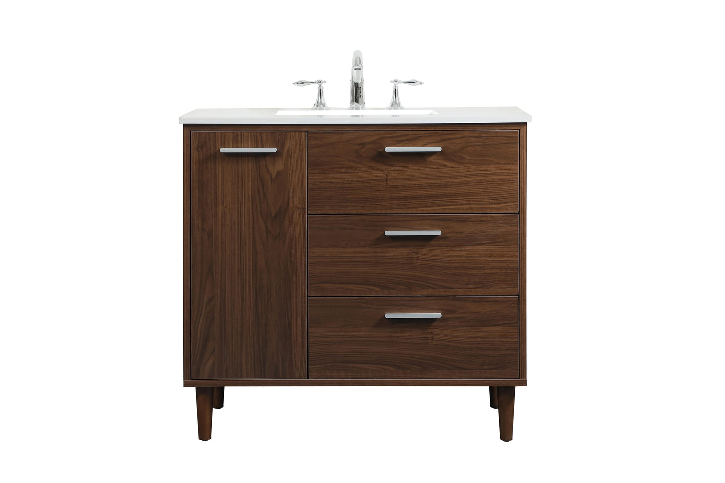 36 inch Bathroom Vanity in Walnut