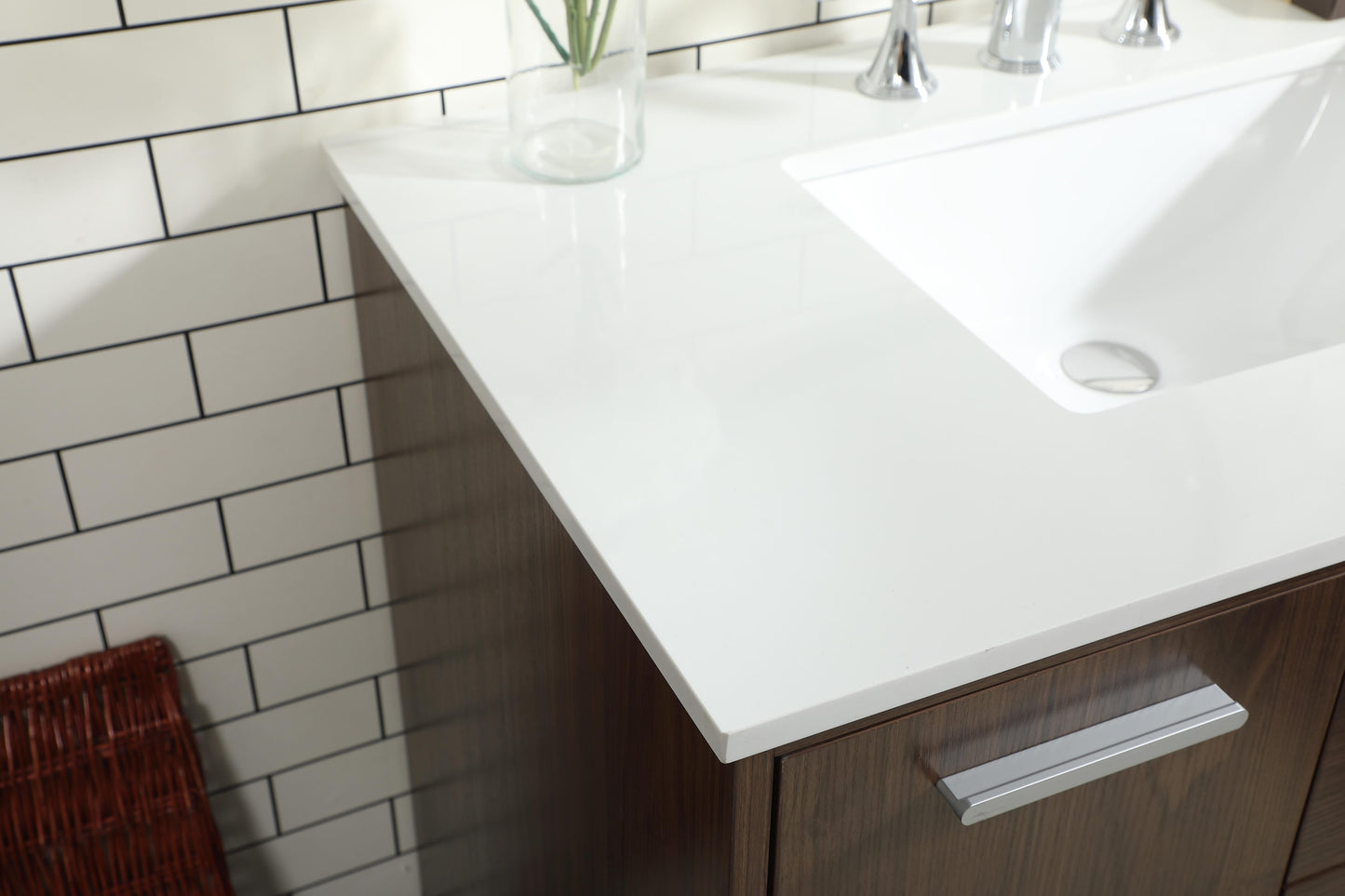 36 inch Bathroom Vanity in Walnut