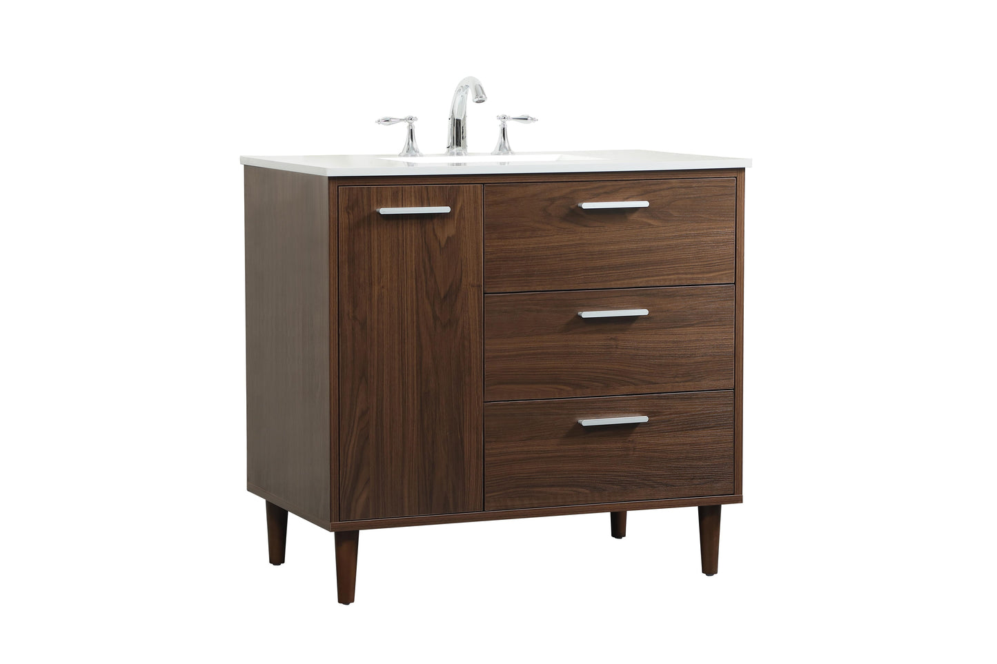 36 inch Bathroom Vanity in Walnut