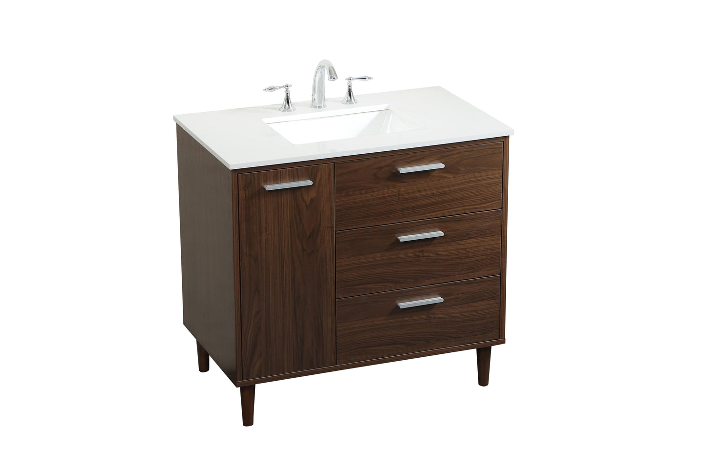 36 inch Bathroom Vanity in Walnut