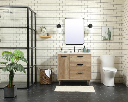 36 inch Single Bathroom Vanity in Natural Oak - BC4003634NT