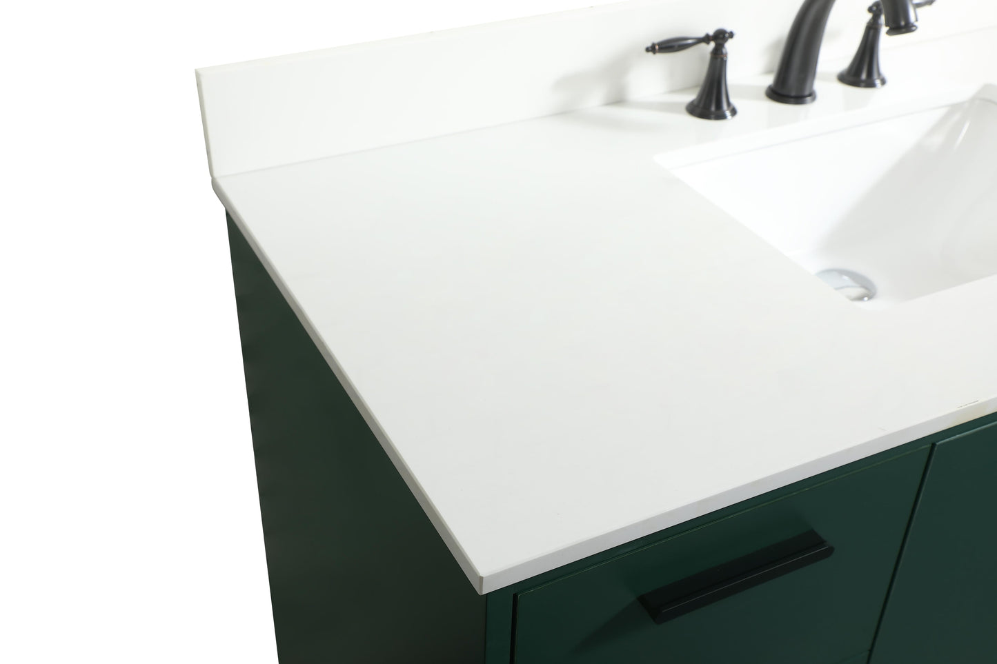 48 inch Bathroom Vanity in Green with backsplash