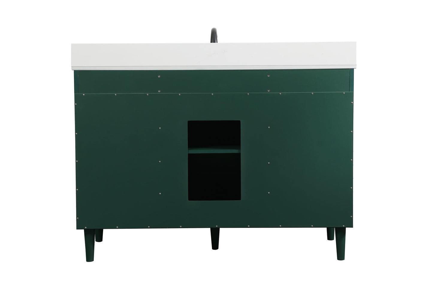 48 inch Bathroom Vanity in Green with backsplash