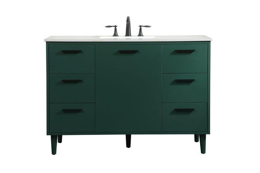 48 inch Bathroom Vanity in Green