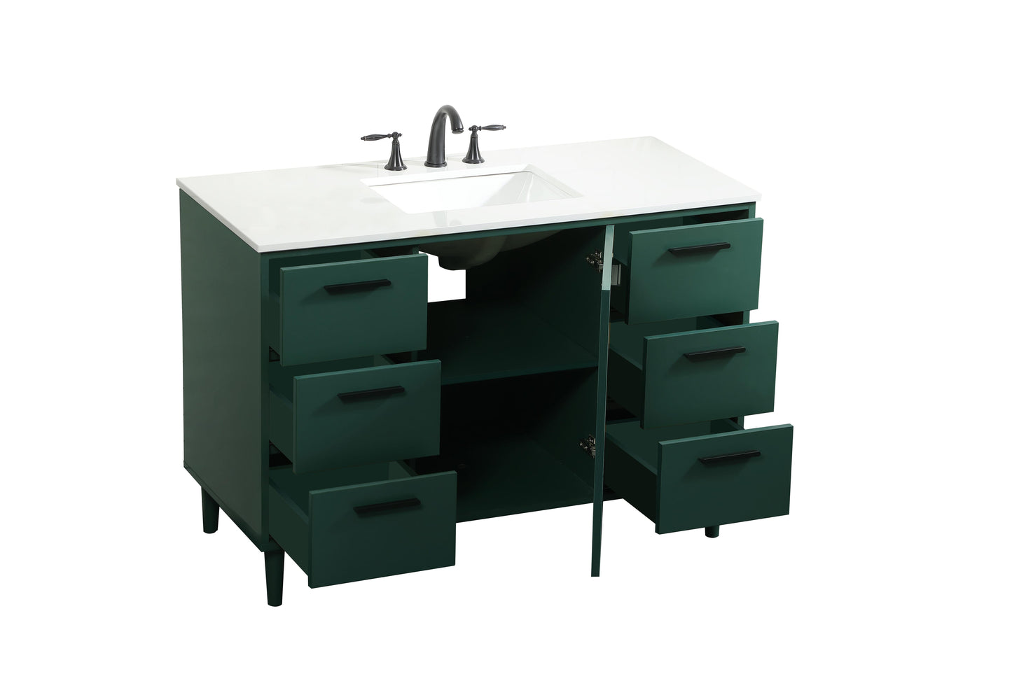 48 inch Bathroom Vanity in Green