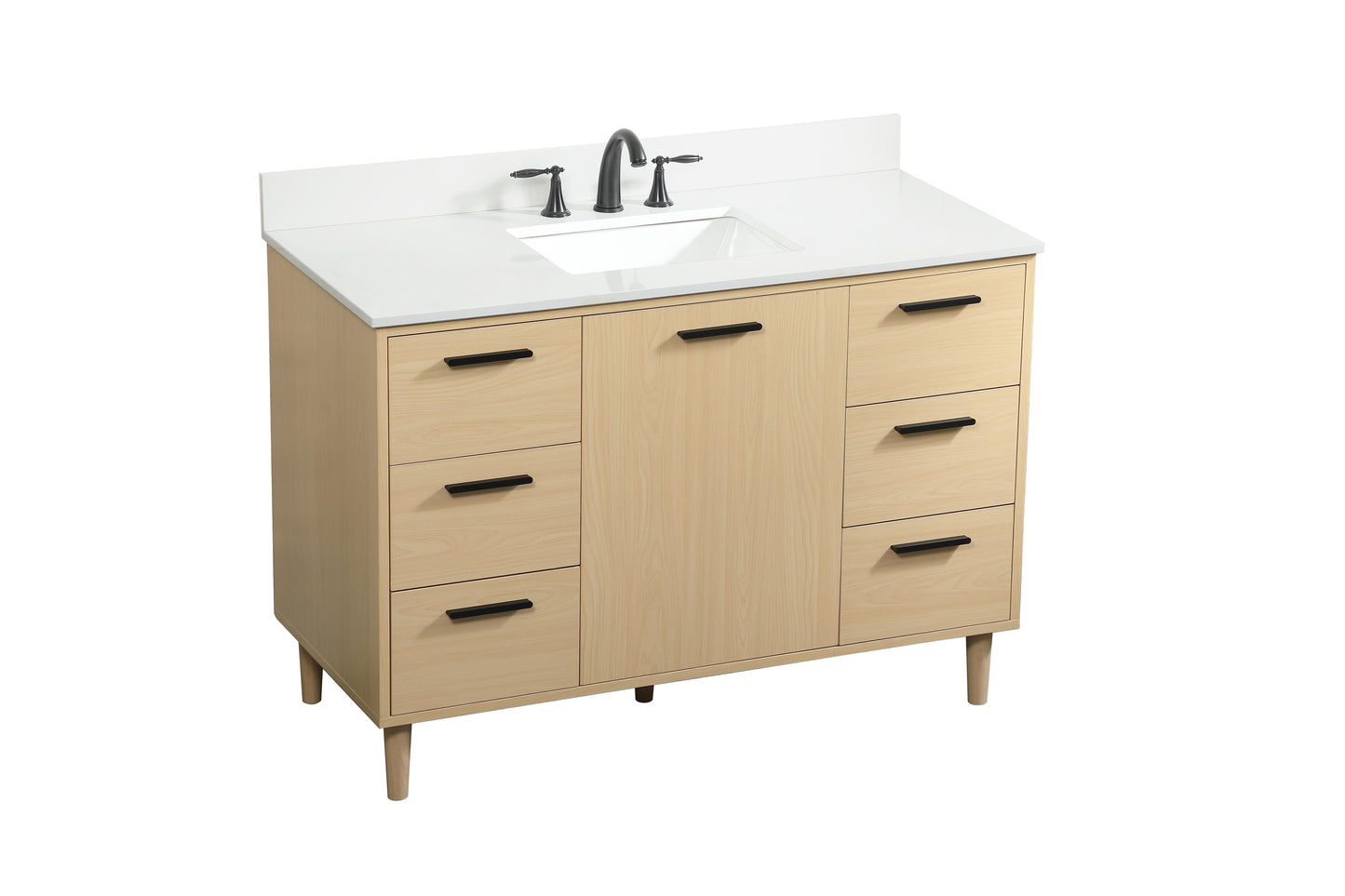 48 inch Bathroom Vanity in Maple with backsplash