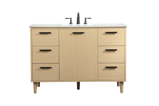 48 inch Bathroom Vanity in Maple