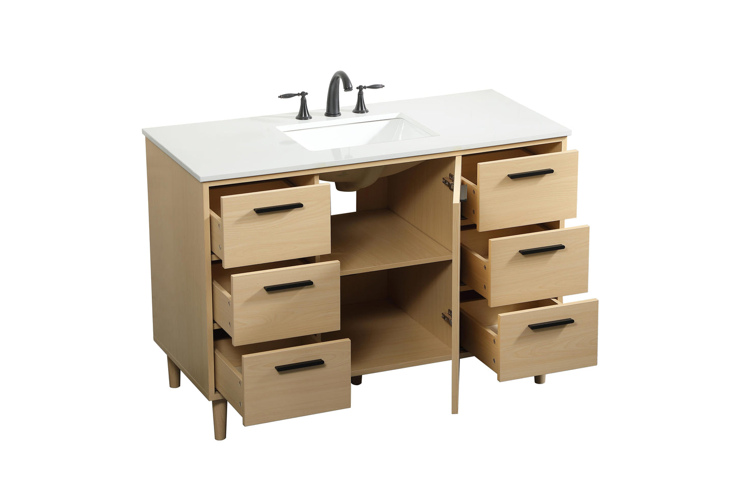 48 inch Bathroom Vanity in Maple