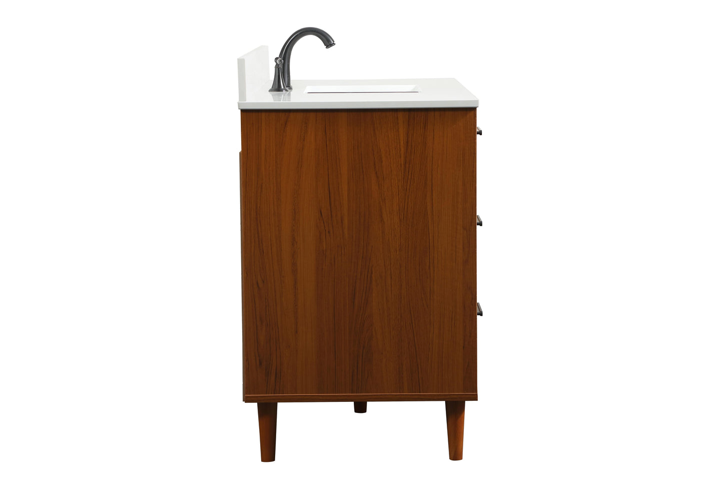 48 inch Bathroom Vanity in Teak with backsplash