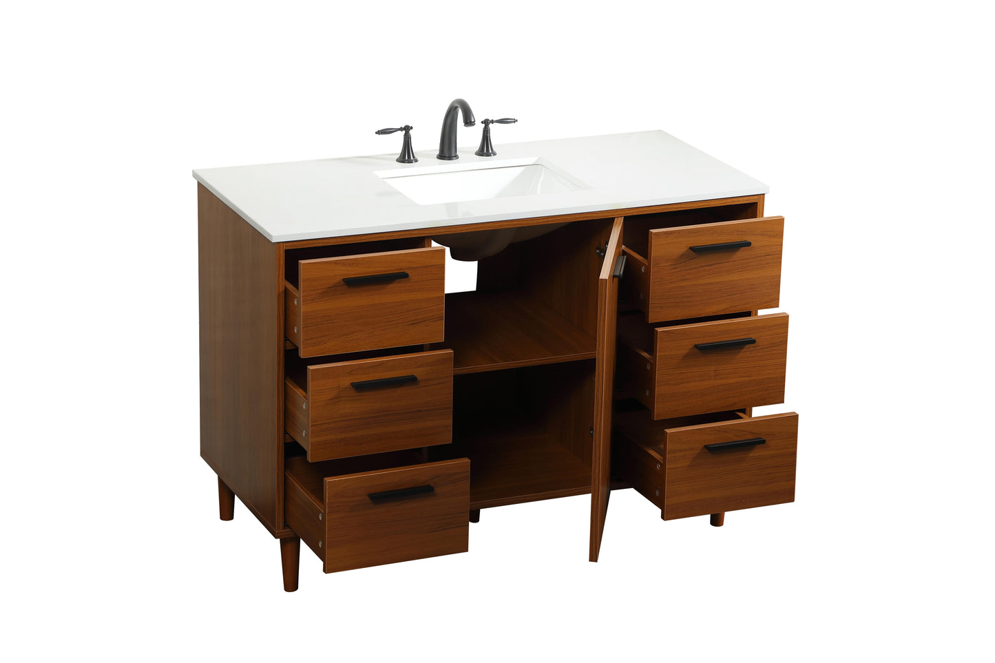 48 inch Bathroom Vanity in Teak