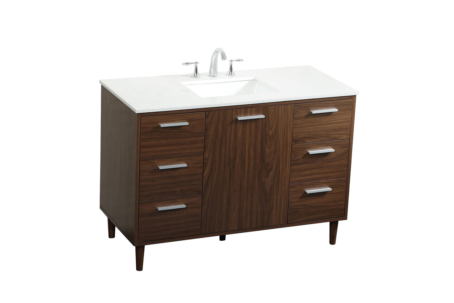 48 inch Bathroom Vanity in Walnut