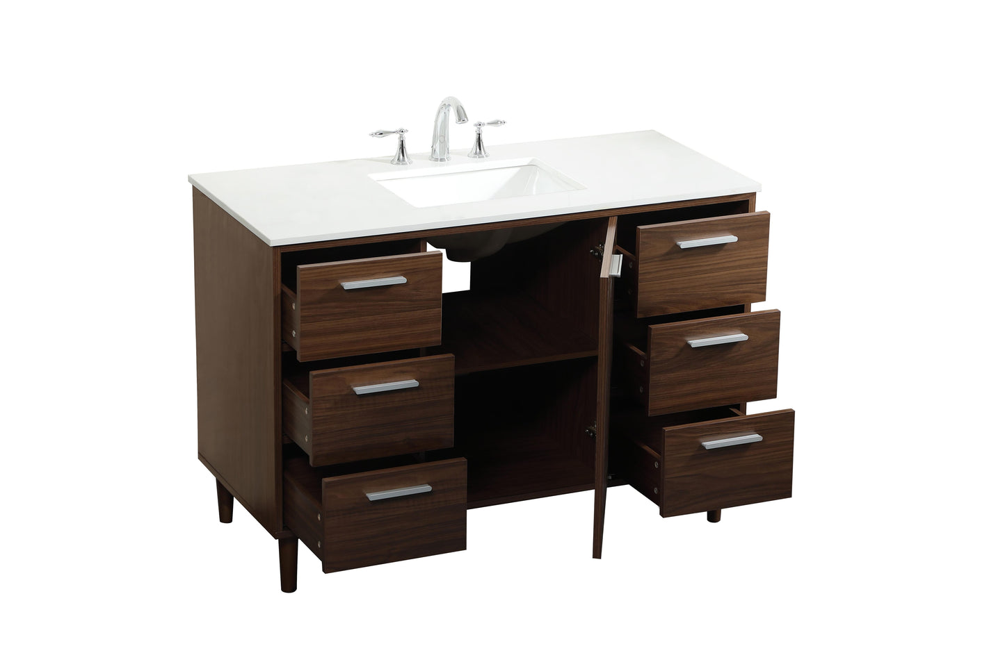 48 inch Bathroom Vanity in Walnut