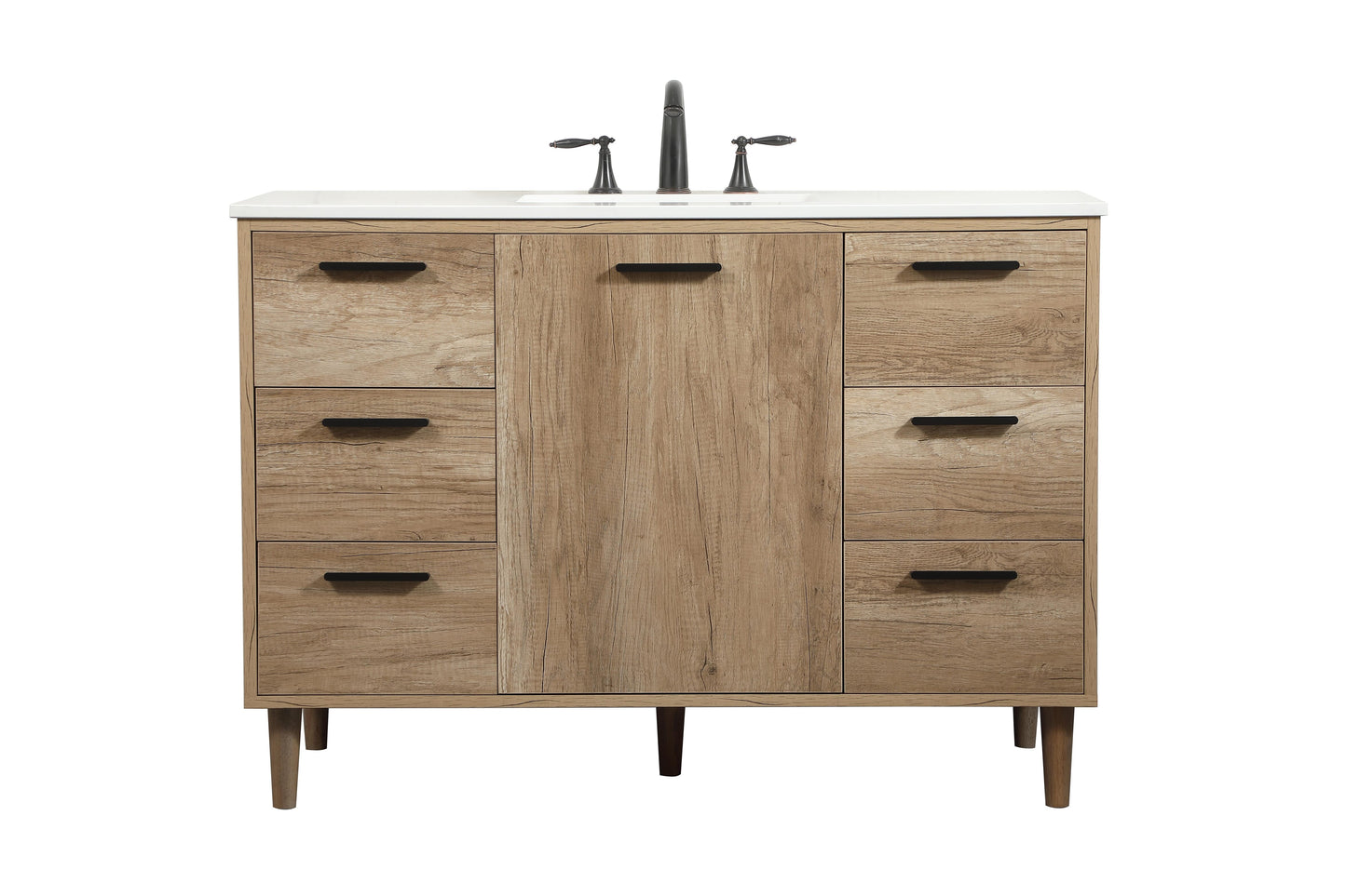 48 inch Single Bathroom Vanity in Natural Oak