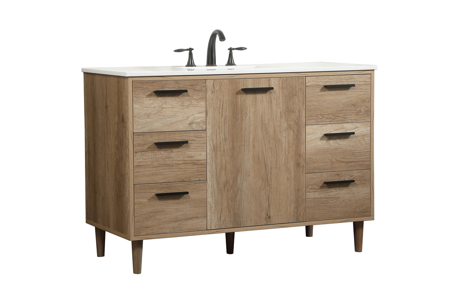 48 inch Single Bathroom Vanity in Natural Oak