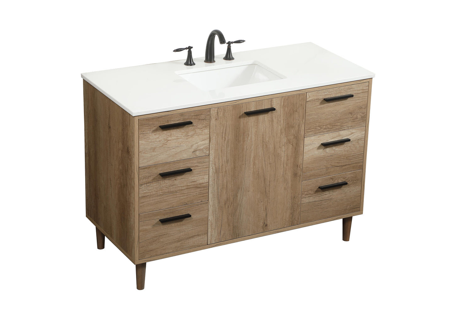 48 inch Single Bathroom Vanity in Natural Oak