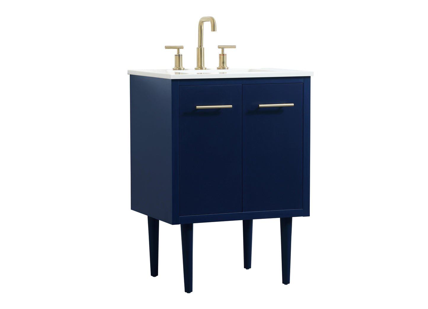 24 inch Single Bathroom Vanity in Blue - BC4102434BL