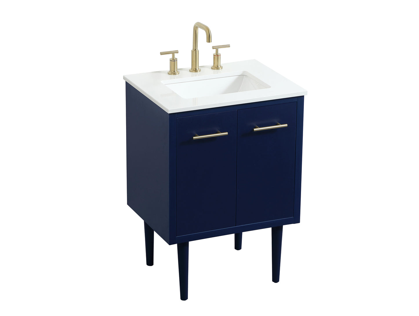 24 inch Single Bathroom Vanity in Blue - BC4102434BL