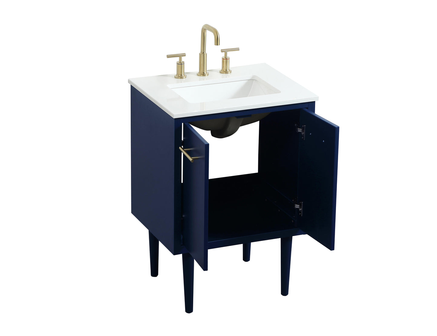 24 inch Single Bathroom Vanity in Blue - BC4102434BL