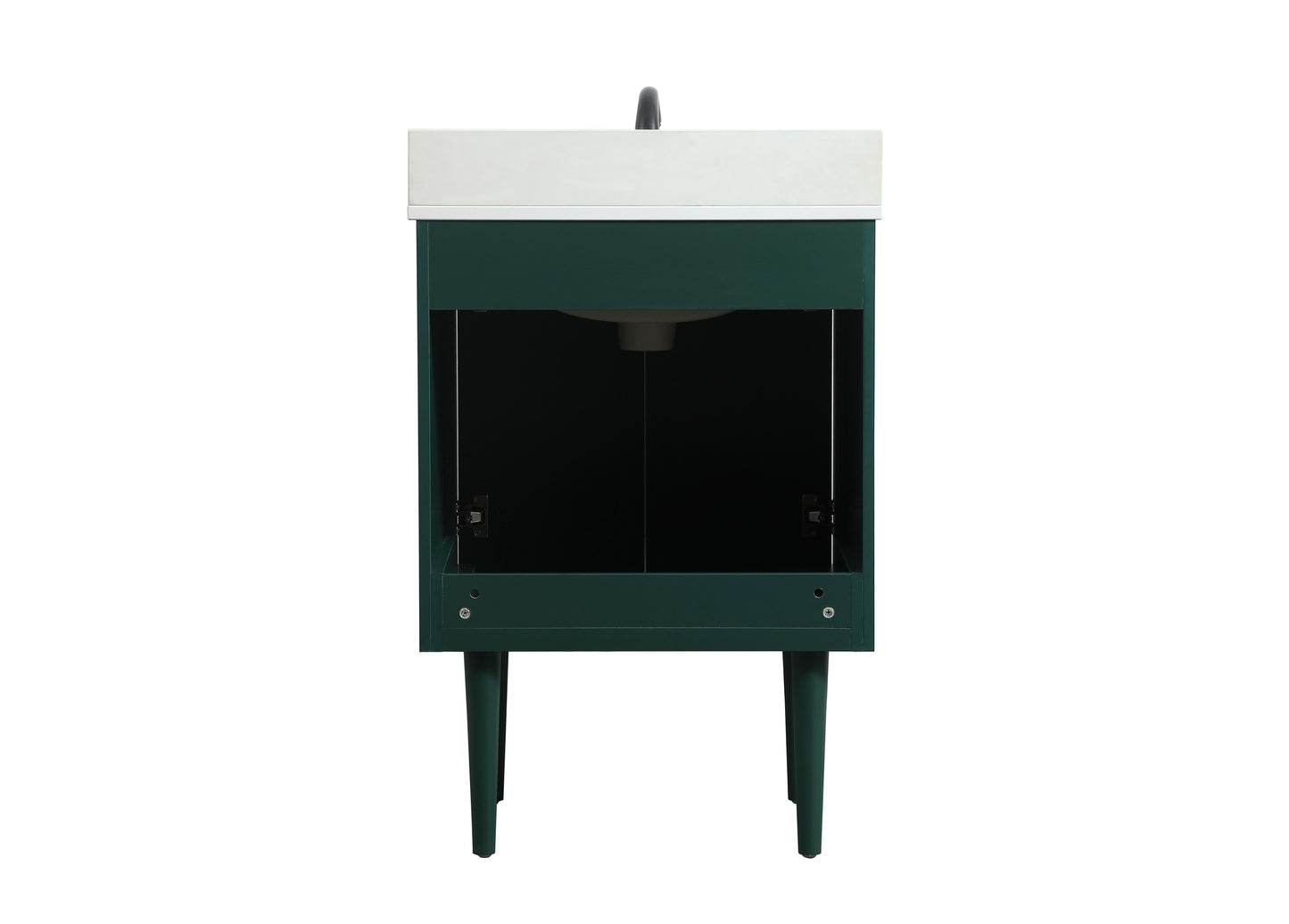 24 inch Single Bathroom Vanity in Green with backsplash - BC4102434GN-BS