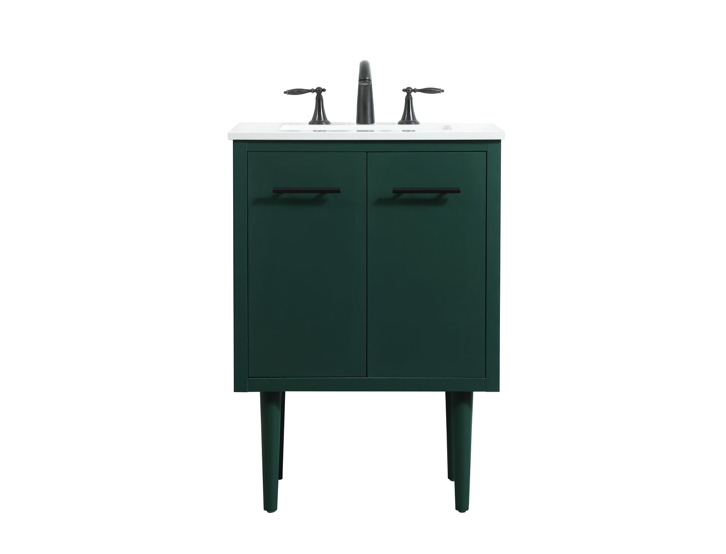 24 inch Single Bathroom Vanity in Green - BC4102434GN