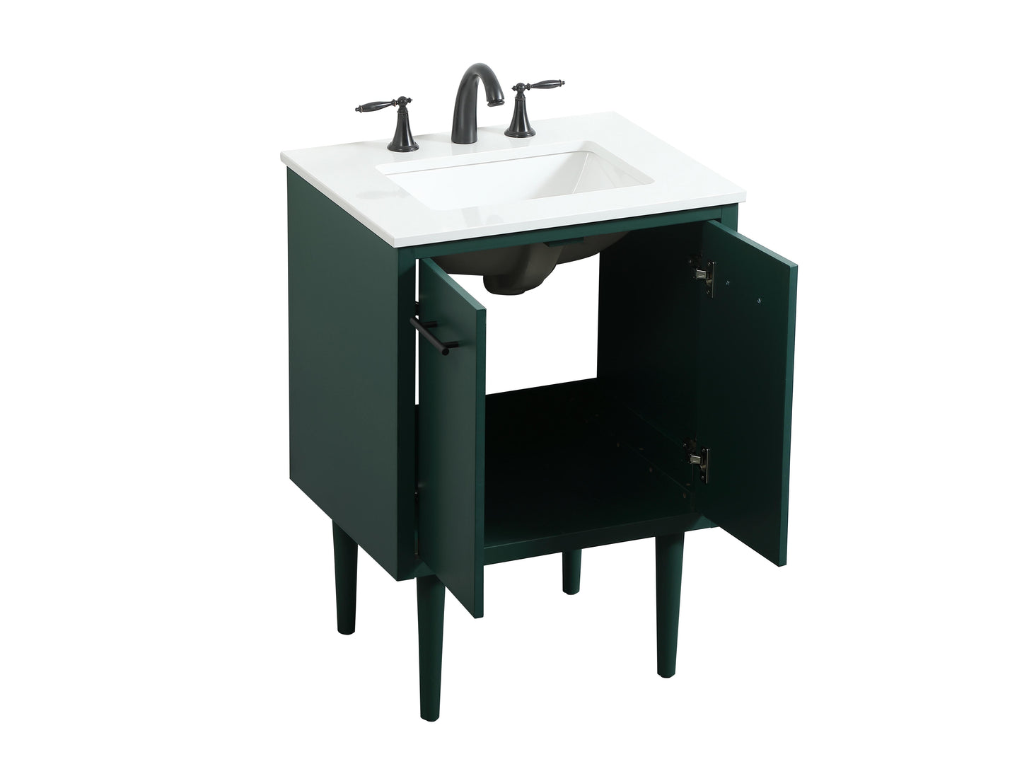 24 inch Single Bathroom Vanity in Green - BC4102434GN