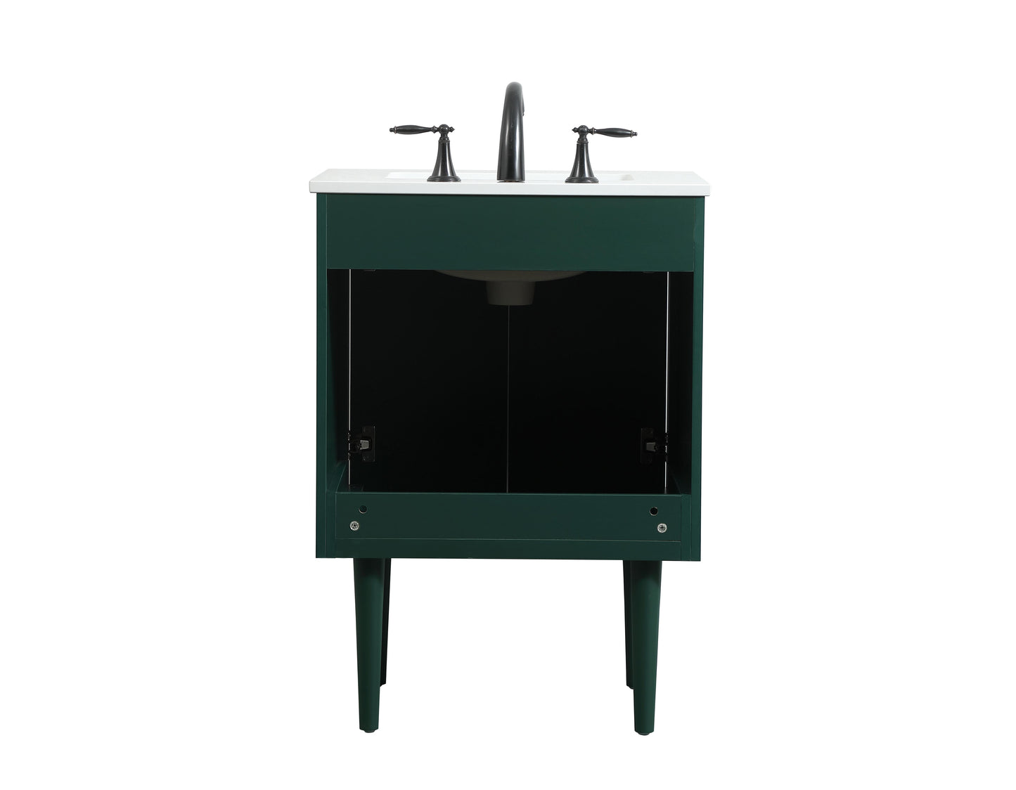 24 inch Single Bathroom Vanity in Green - BC4102434GN