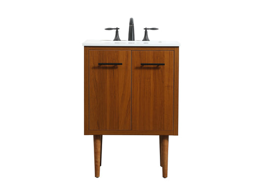 24 inch Single Bathroom Vanity in Teak - BC4102434TK