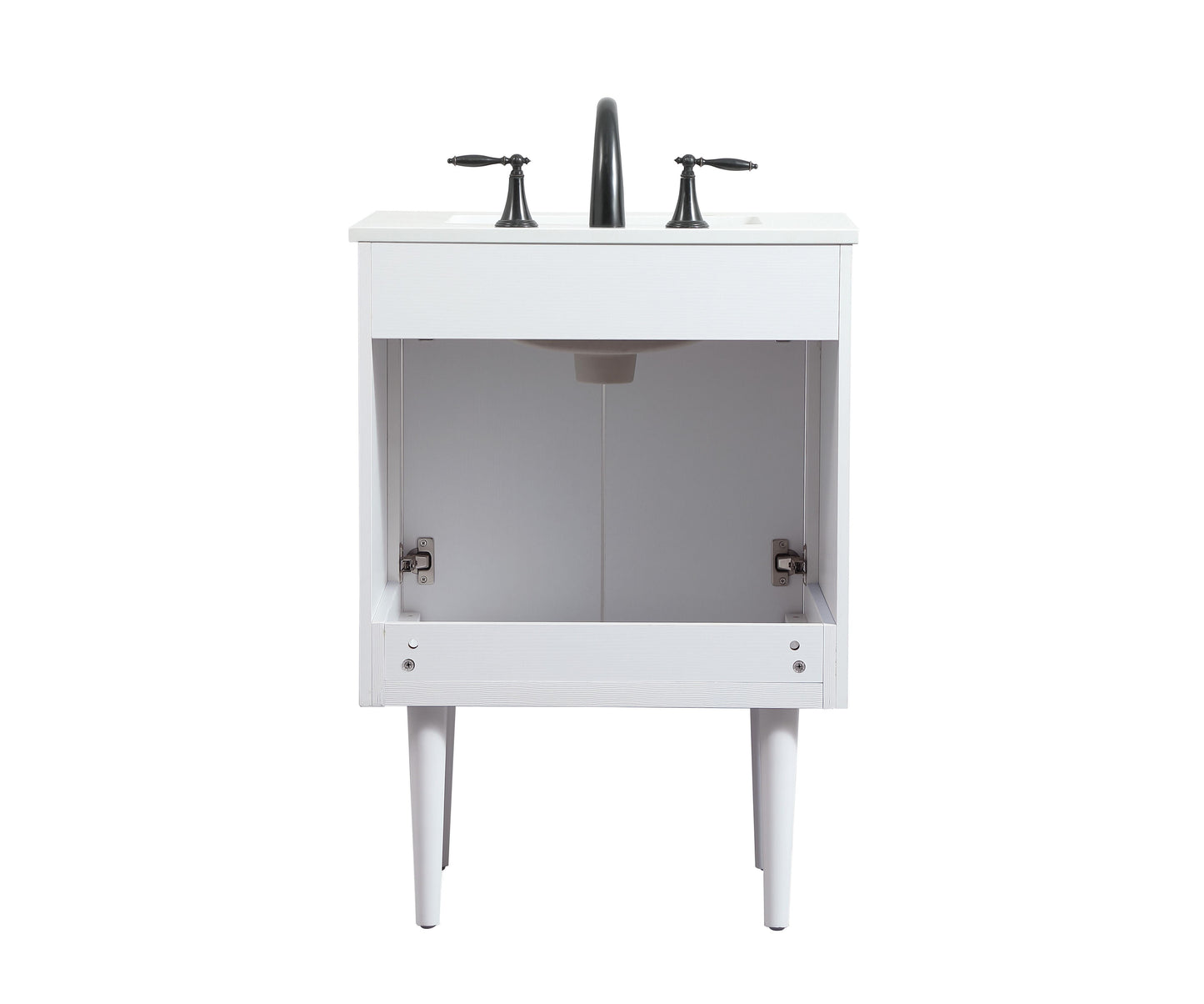 24 inch Single Bathroom Vanity in White - BC4102434WH