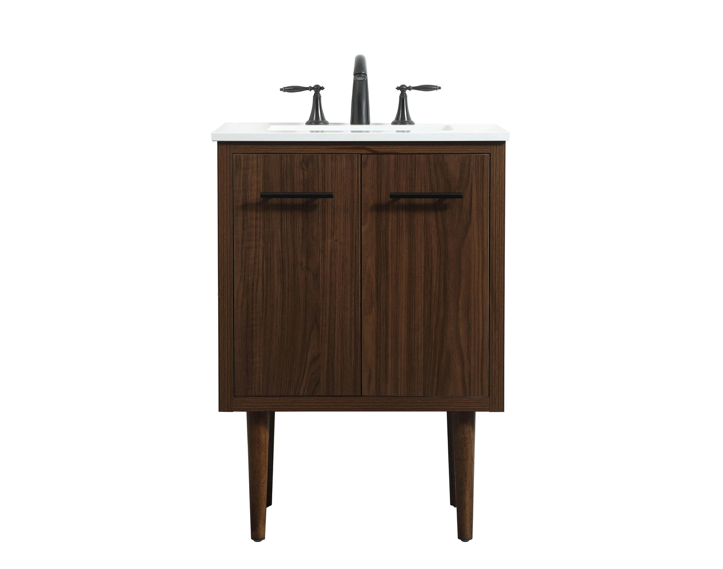 24 inch Single Bathroom Vanity in Walnut - BC4102434WT