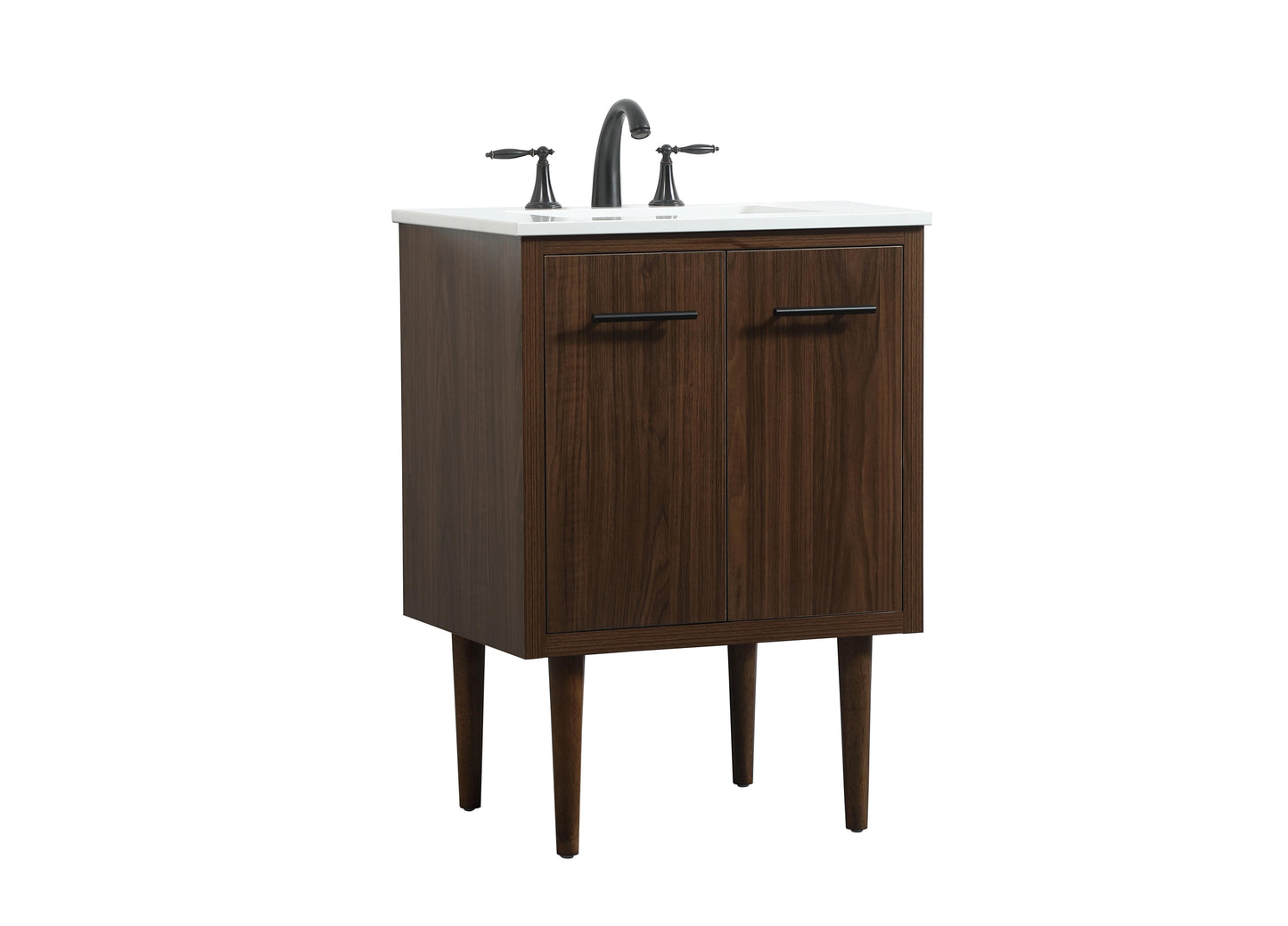 24 inch Single Bathroom Vanity in Walnut - BC4102434WT