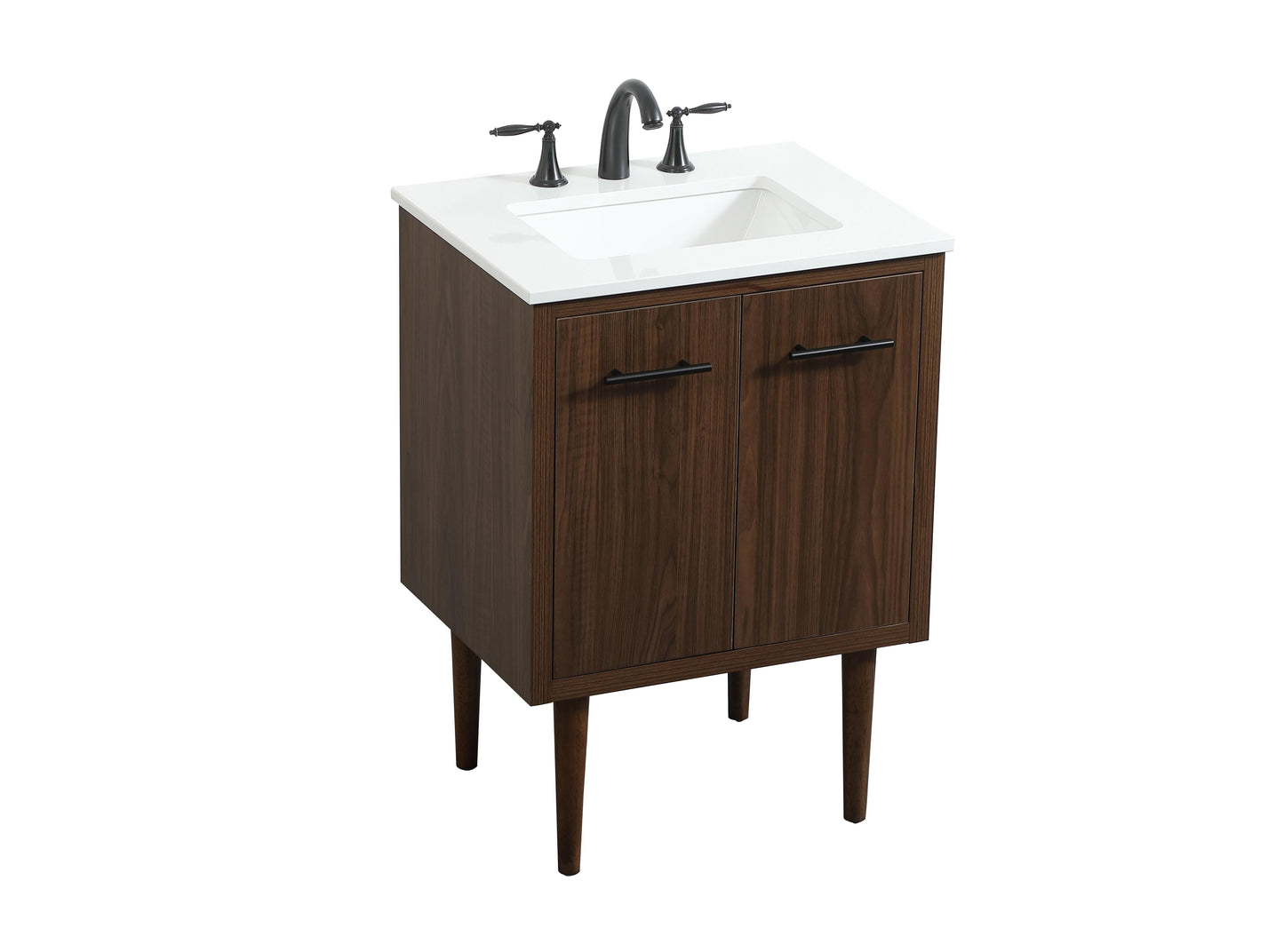 24 inch Single Bathroom Vanity in Walnut - BC4102434WT