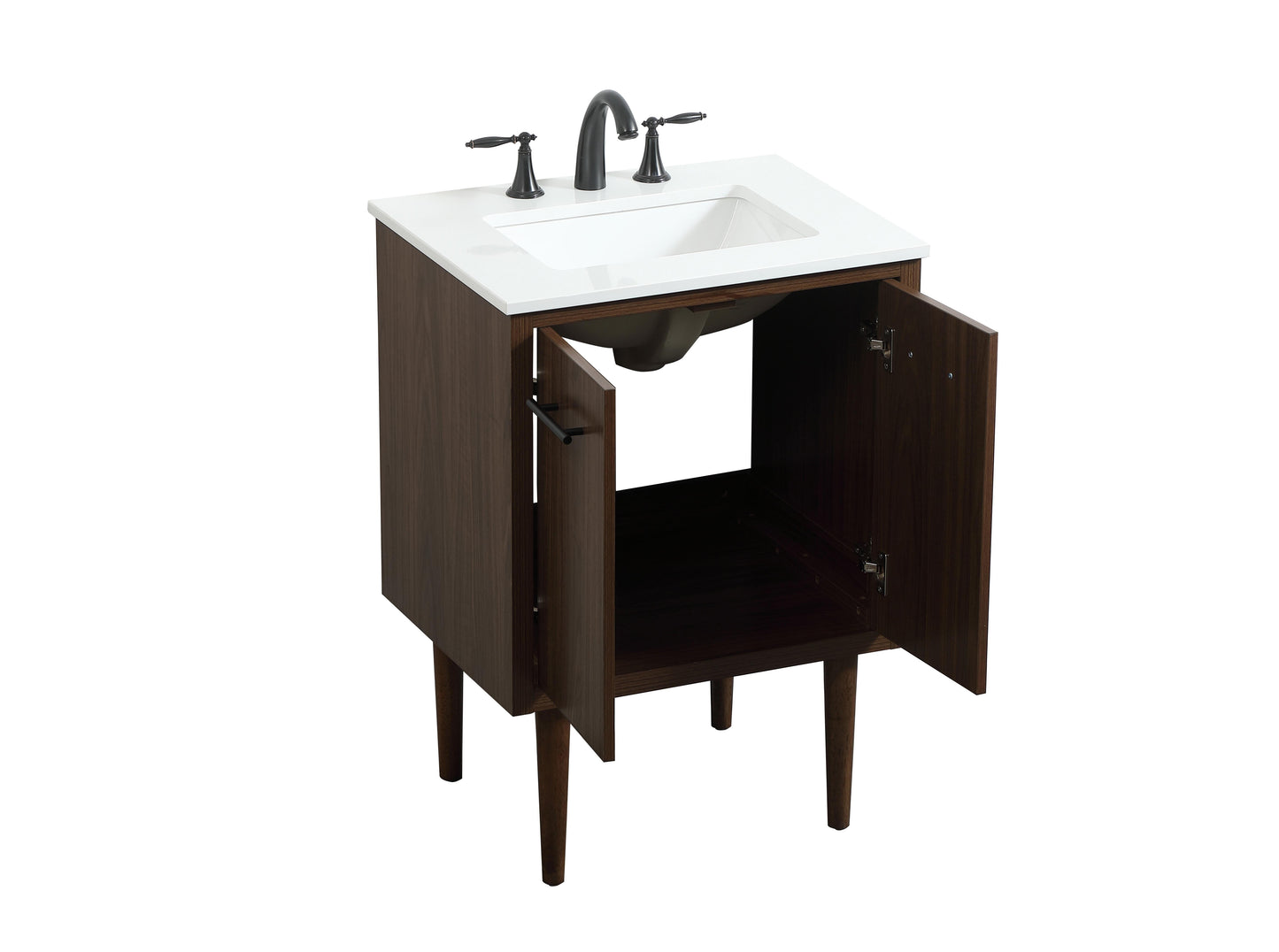 24 inch Single Bathroom Vanity in Walnut - BC4102434WT