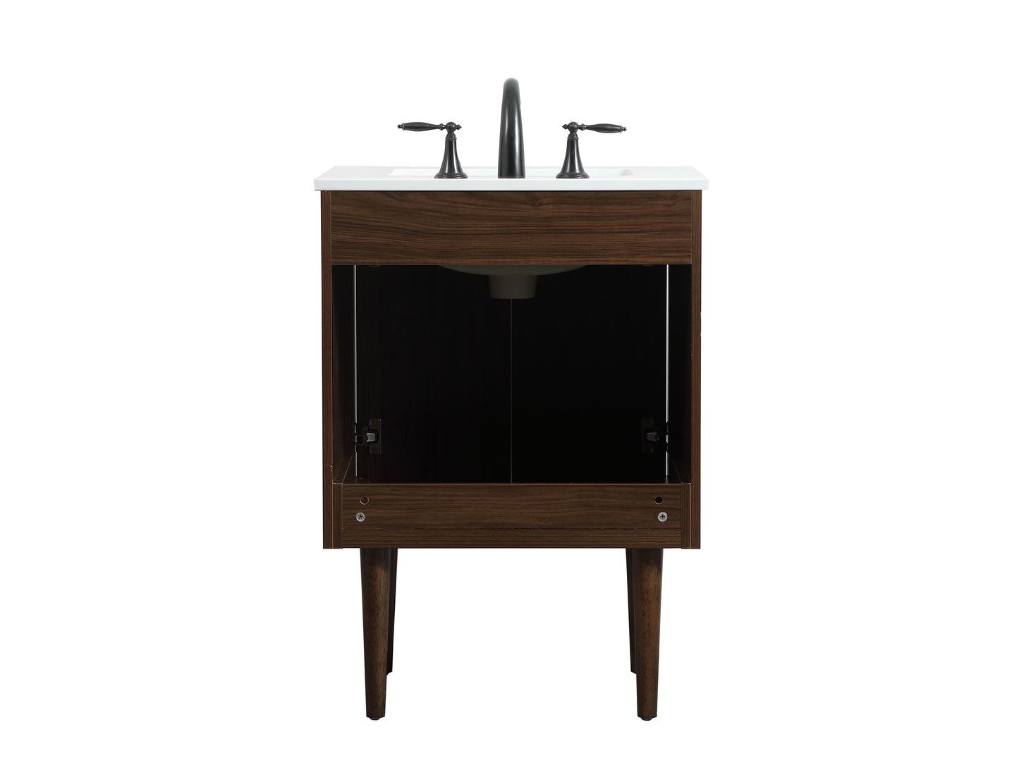 24 inch Single Bathroom Vanity in Walnut - BC4102434WT