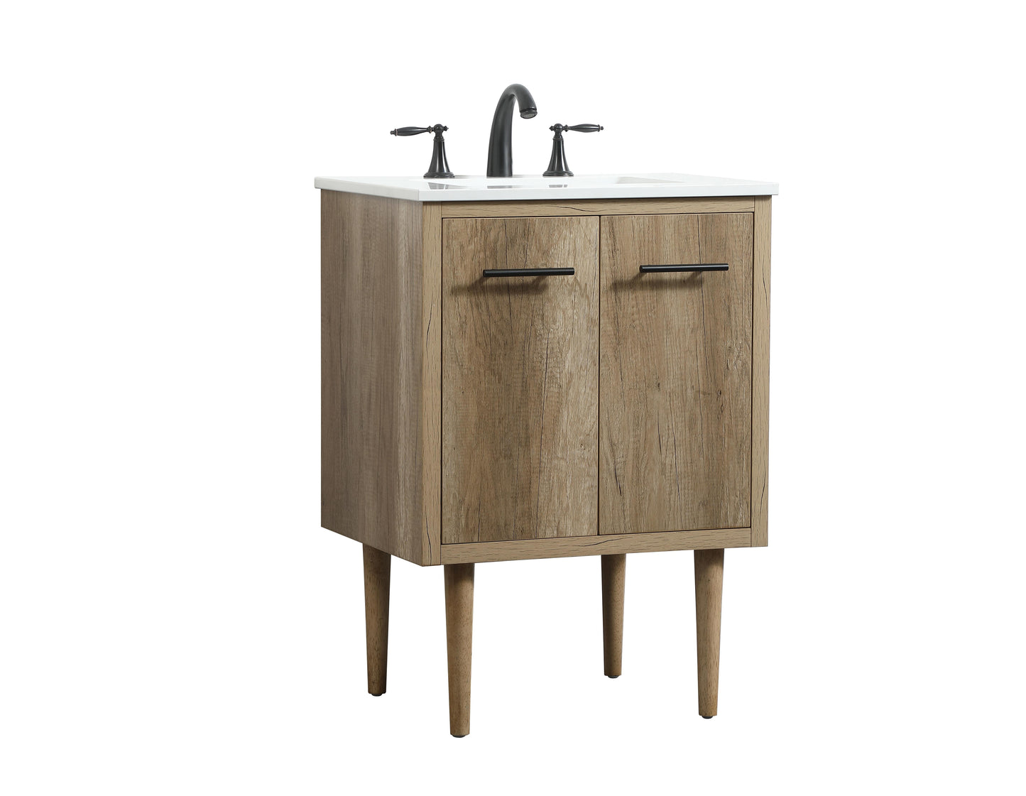 24 inch Single Bathroom Vanity in Natural Oak - BC4102434NT