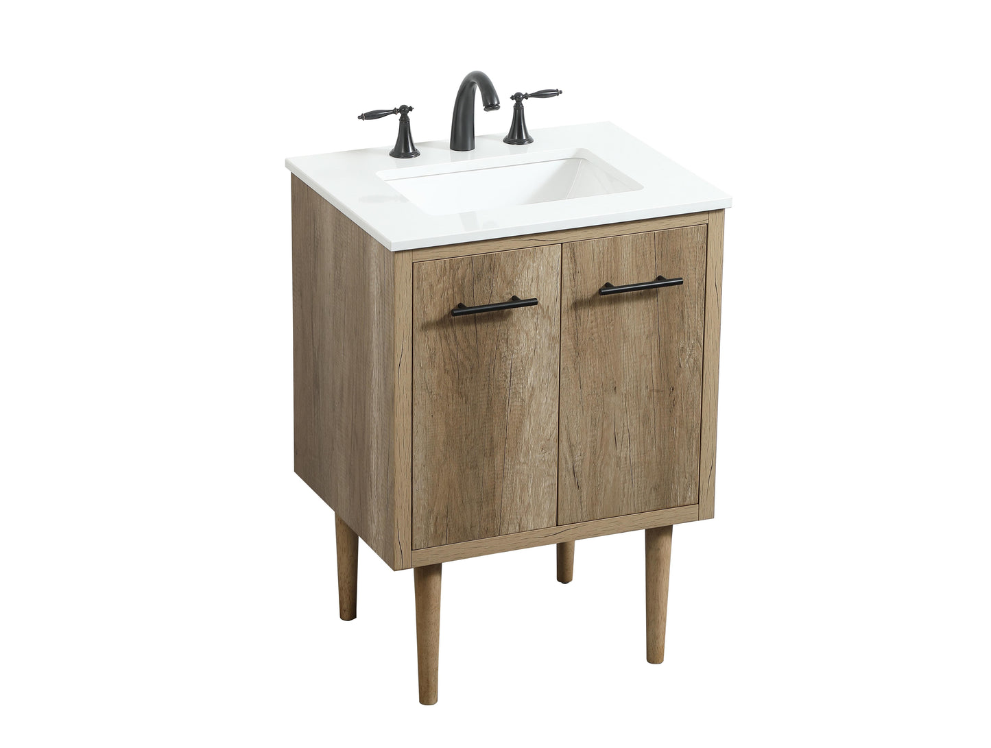 24 inch Single Bathroom Vanity in Natural Oak - BC4102434NT