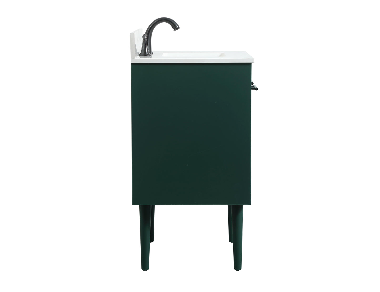 30 inch Single Bathroom Vanity in Green with backsplash - BC4103034GN-BS