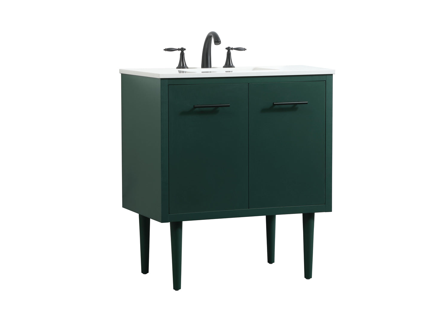 30 inch Single Bathroom Vanity in Green - BC4103034GN