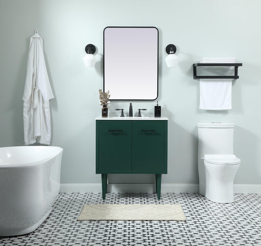 30 inch Single Bathroom Vanity in Green - BC4103034GN