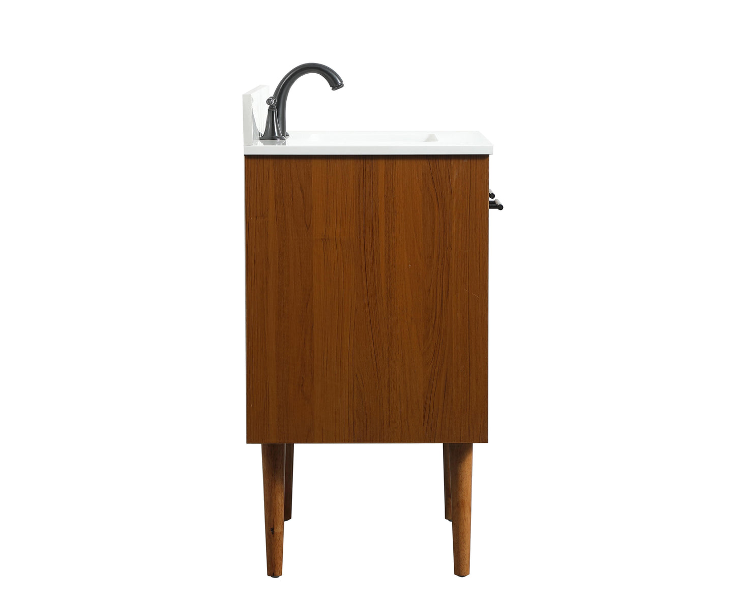 30 inch Single Bathroom Vanity in Teak with backsplash - BC4103034TK-BS