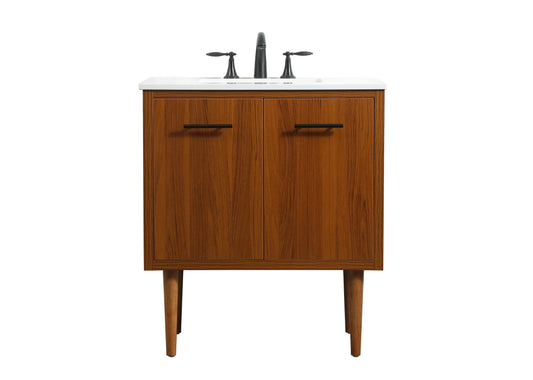 30 inch Single Bathroom Vanity in Teak - BC4103034TK