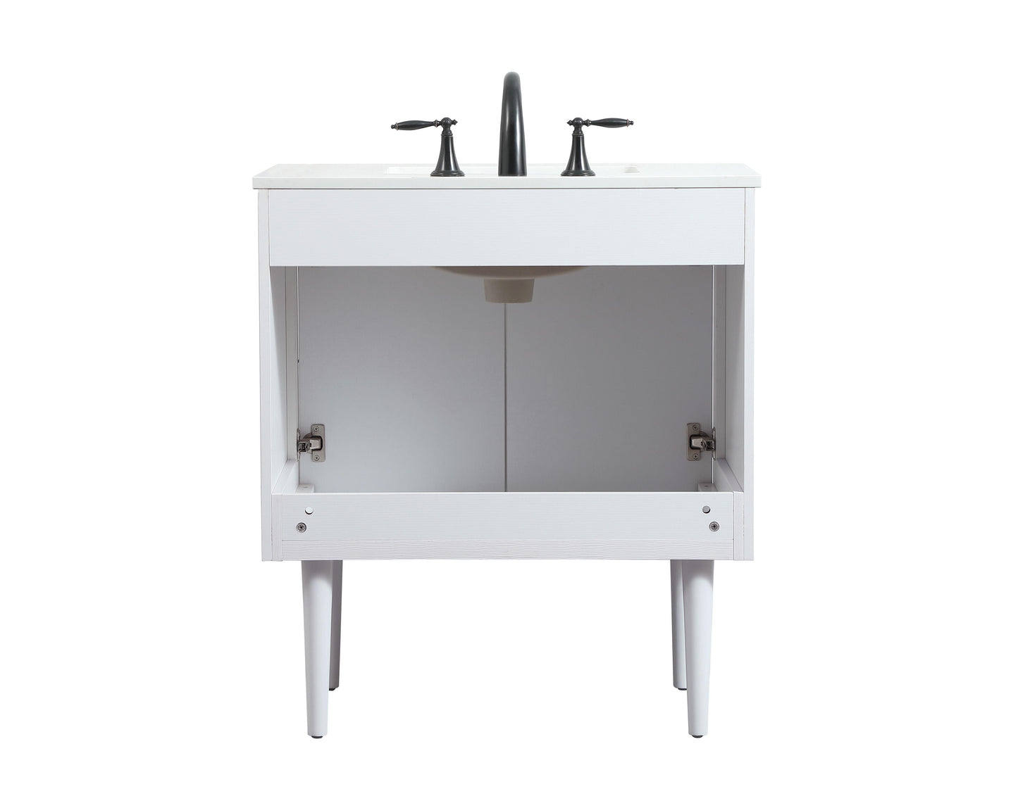 30 inch Single Bathroom Vanity in White - BC4103034WH