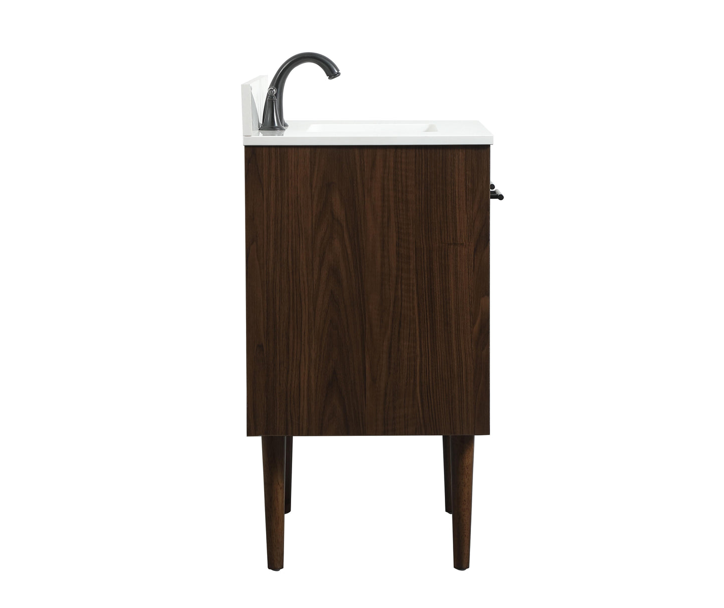 30 inch Single Bathroom Vanity in Walnut with backsplash - BC4103034WT-BS