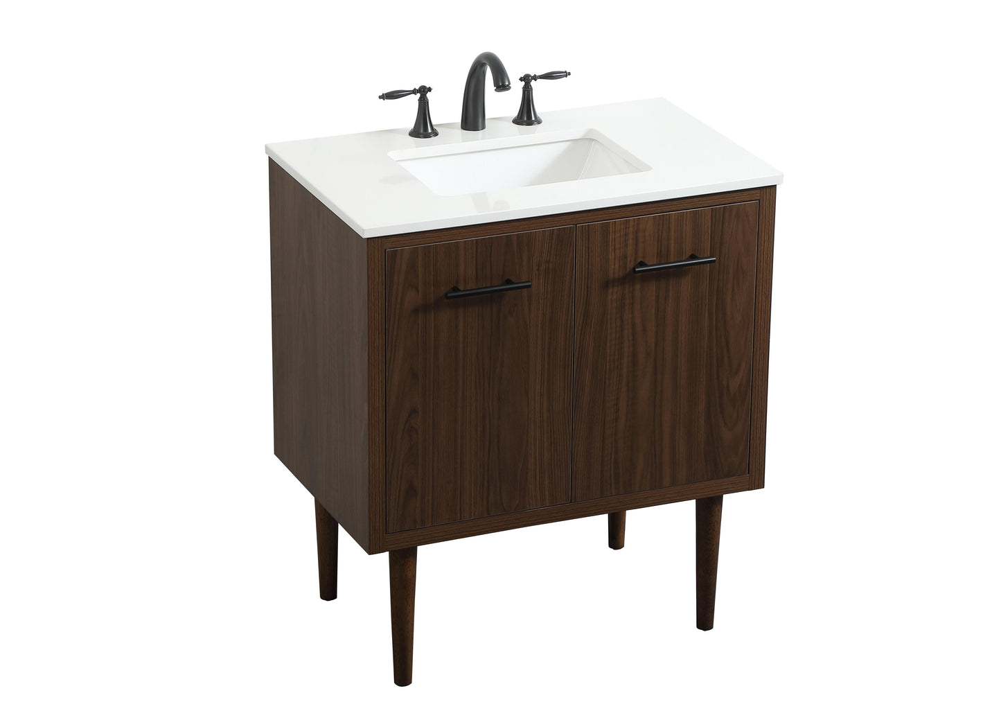 30 inch Single Bathroom Vanity in Walnut - BC4103034WT