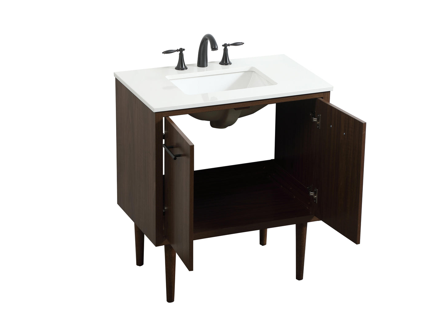 30 inch Single Bathroom Vanity in Walnut - BC4103034WT