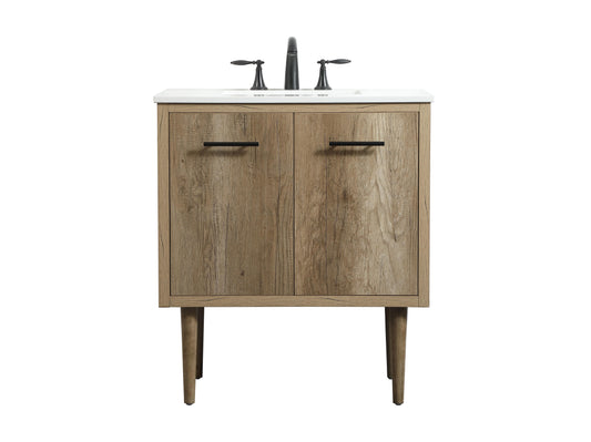 30 inch Single Bathroom Vanity in Natural Oak - BC4103034NT